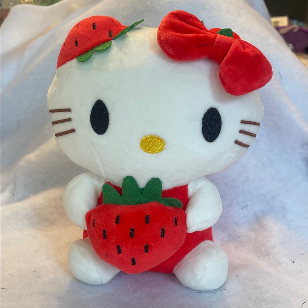 Hello Kitty Strawberry Plush Toy new super cute and soft